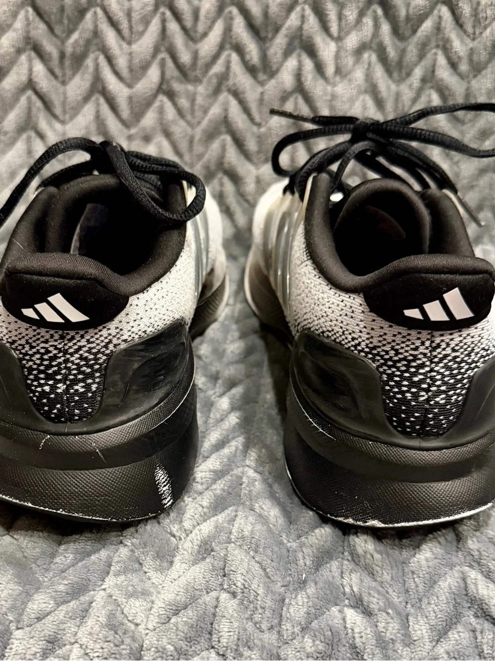 adidas Men’s Black and White Athletic Running Shoes